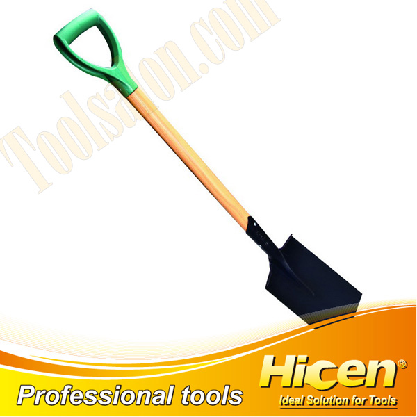 Square Mouth Shovel With Wooden Handle