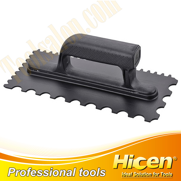 Plastering Trowel with Plastic Handle and Teeth
