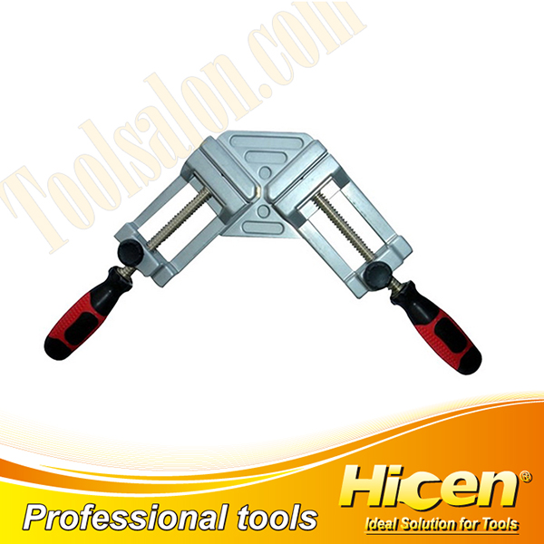 Aluminum Bi-color Plastic Handle Corner Clamp