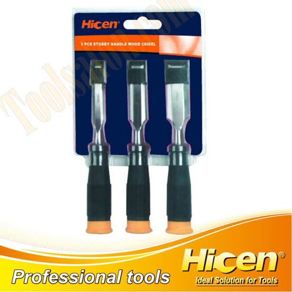 3pcs Stubby Handle Wood Chisel
