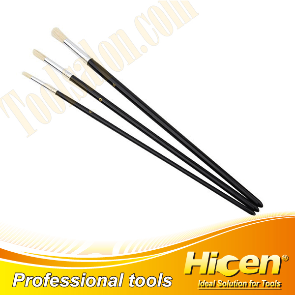 3pcs Paint Brush Pen Set with Colorful Wooden Handle