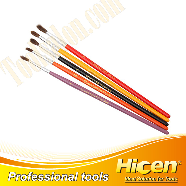 5pcs Paint Brush Pen Set with Colorful Wooden Handle