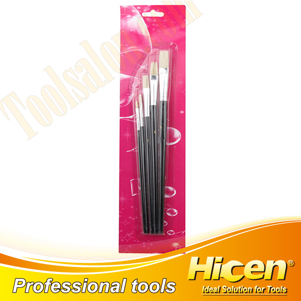 High Quality 5pcs Paint Brush Pen Set with Wooden Handle