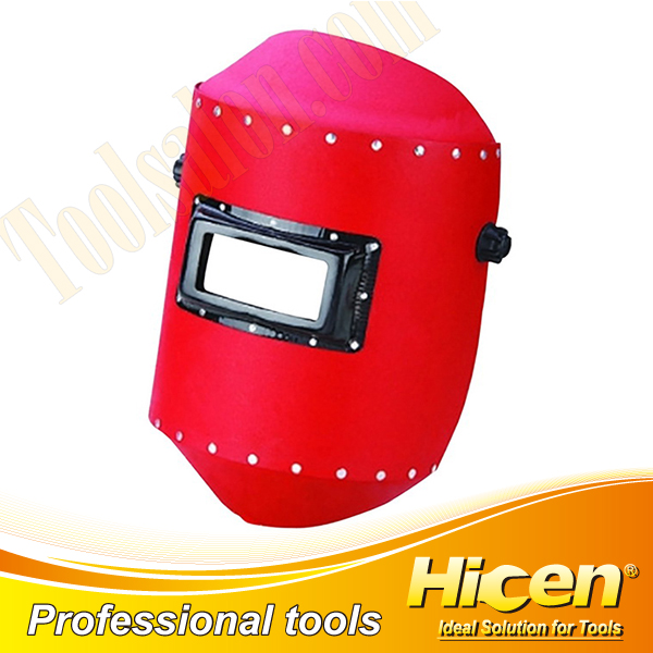 Red Steel Paper Handheld Welding Mask