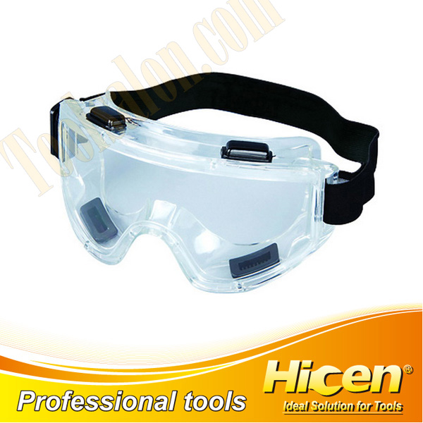 Transparent PC Lens Black Strap Safety Goggles