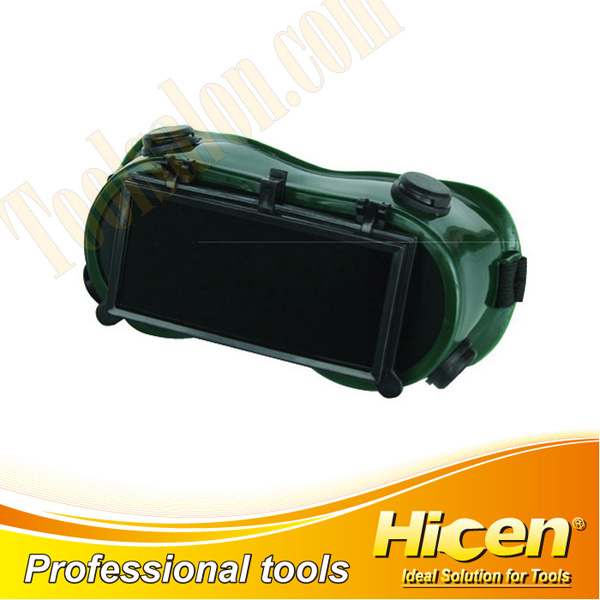 Black Lens Green PVC Frame Welding Goggles