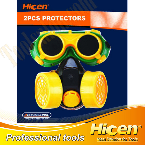 2pcs Safety Goggle and Dust Respirator Safety Protection Set