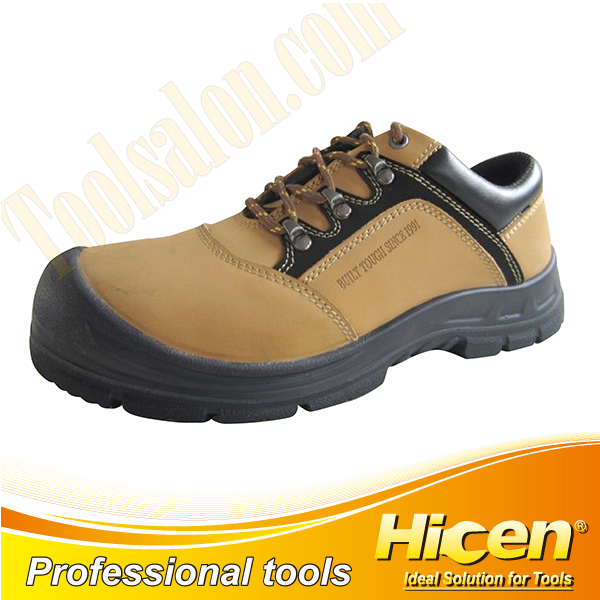 Khaki Nubuck Leather Safety Shoes