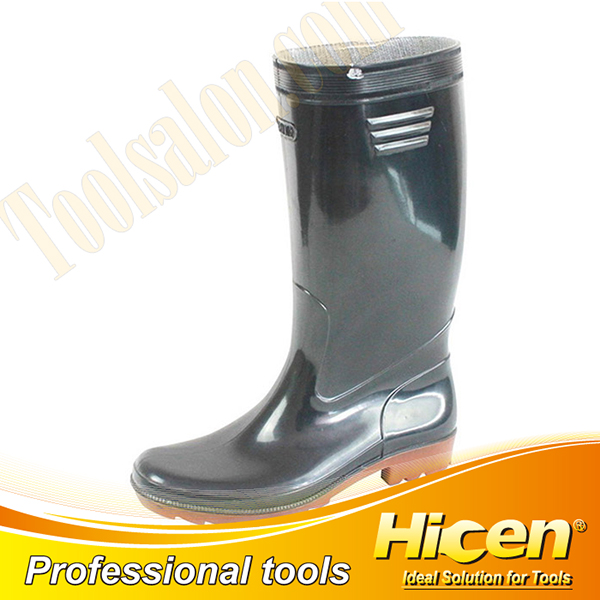 Black PVC Men Safety Boots