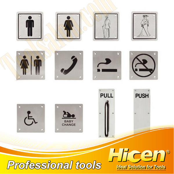 Stainless Steel Door Sign Plates, Metal Label Plates