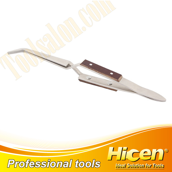 Hot Sale Stainless Steel X Type Extension Tweezers with Bent Nose