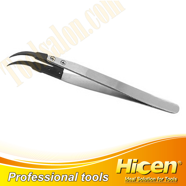 High Quality Change-Head Stainless Steel Curved Tweezers