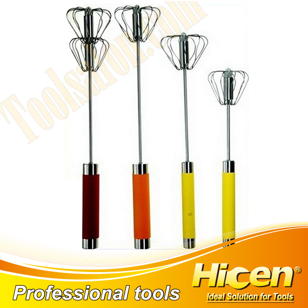 Stainless Steel Rotating Egg Beater with TPR Handle