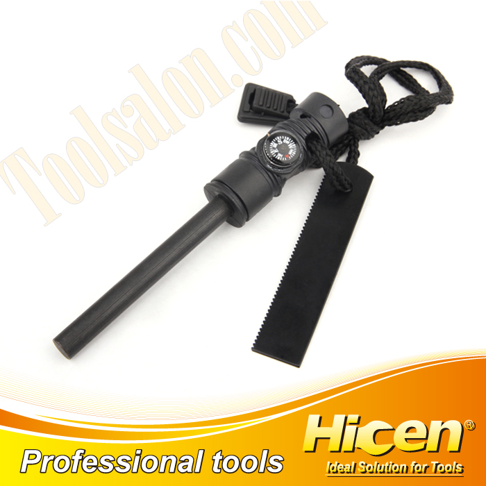 Survival Fire Starter with Whistle and Compass