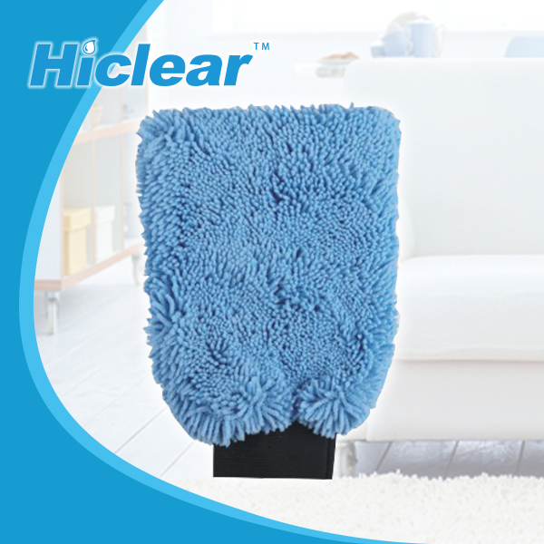 Double Sided Lamb Wool Microfiber Chenille Car Washing Cleaning Mitt Glove