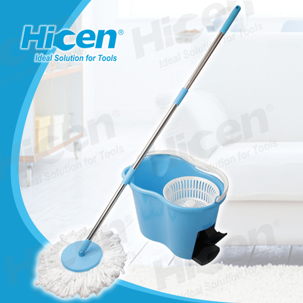Cotton Water Flow Mop Magic Spin Mop With Plastic Bucket