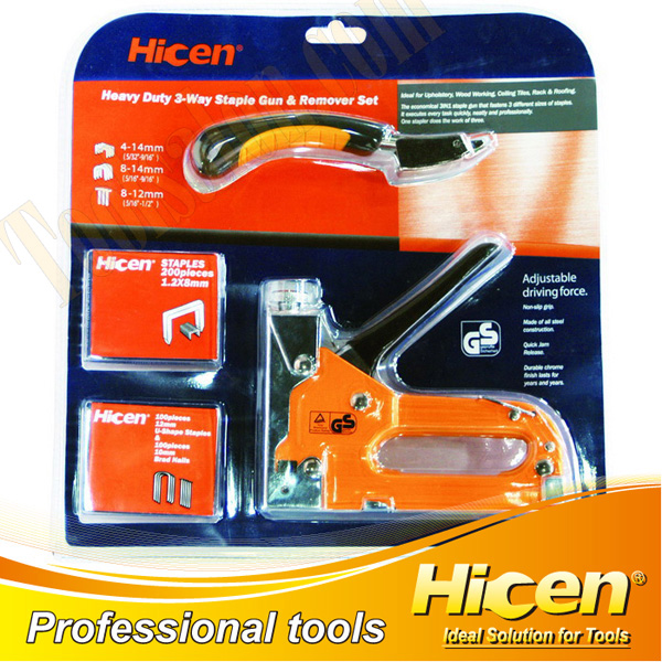 Heavy Duty 3-Ways Staple Gun & Remover Set