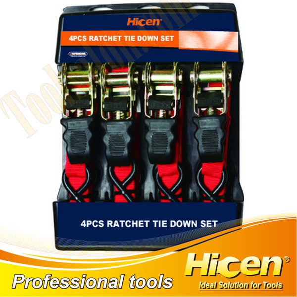 4 PCS Ratchet Tie Down Set