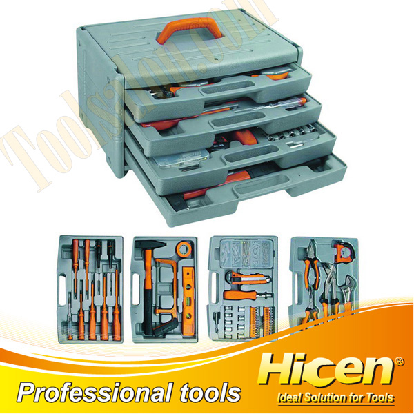 Combined Tool Box with 4 Tool Trays
