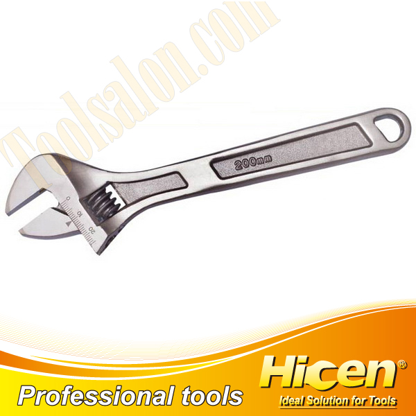 45# Black Nickel Carbon Steel New Built Adjustable Wrench