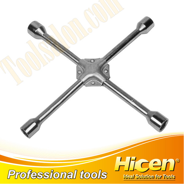 Cross Rim Wrench With Iron Pad