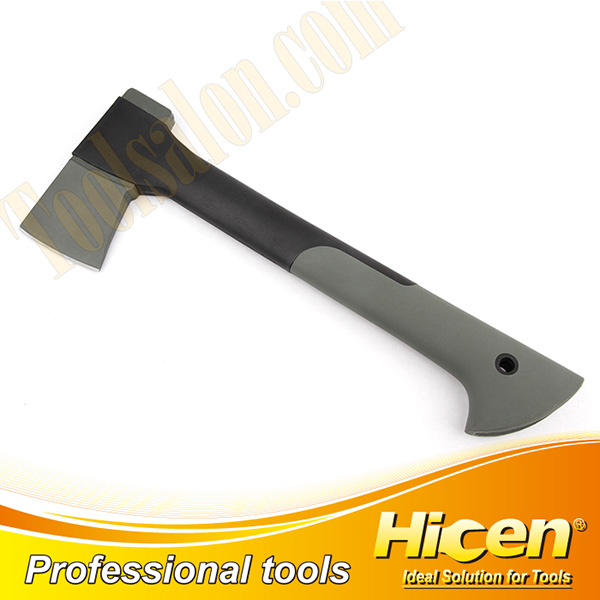 Stainless Steel Camping Axe with TPR Cover Fiberglass Handle