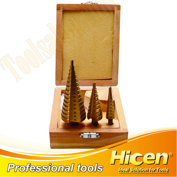 3 pcs Step Drill Bit Set