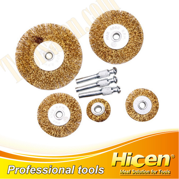 8 PCS Brass Wire Wheel Brush Set
