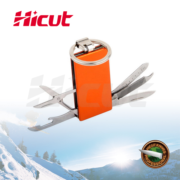 Stainless Steel Mini Gift Multi Knife With Key Ring