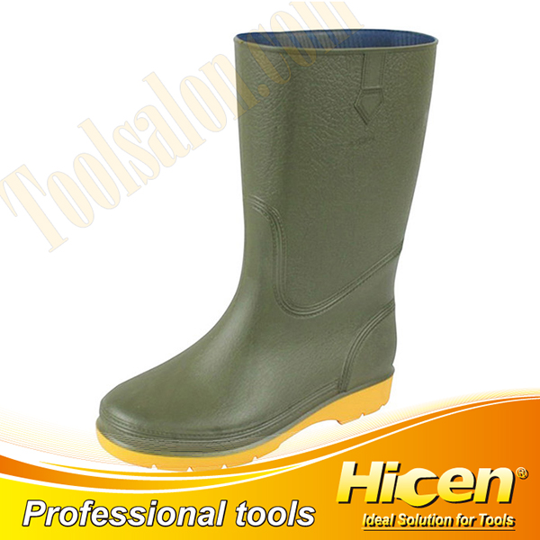 Stylish Army Green Men PVC Rain Boots