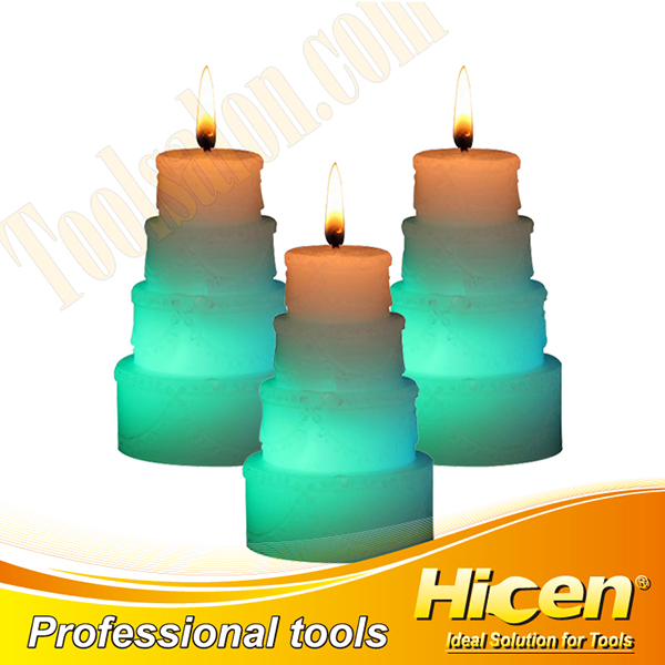 Cake Shaped LED Color Changing Candle For Decoration